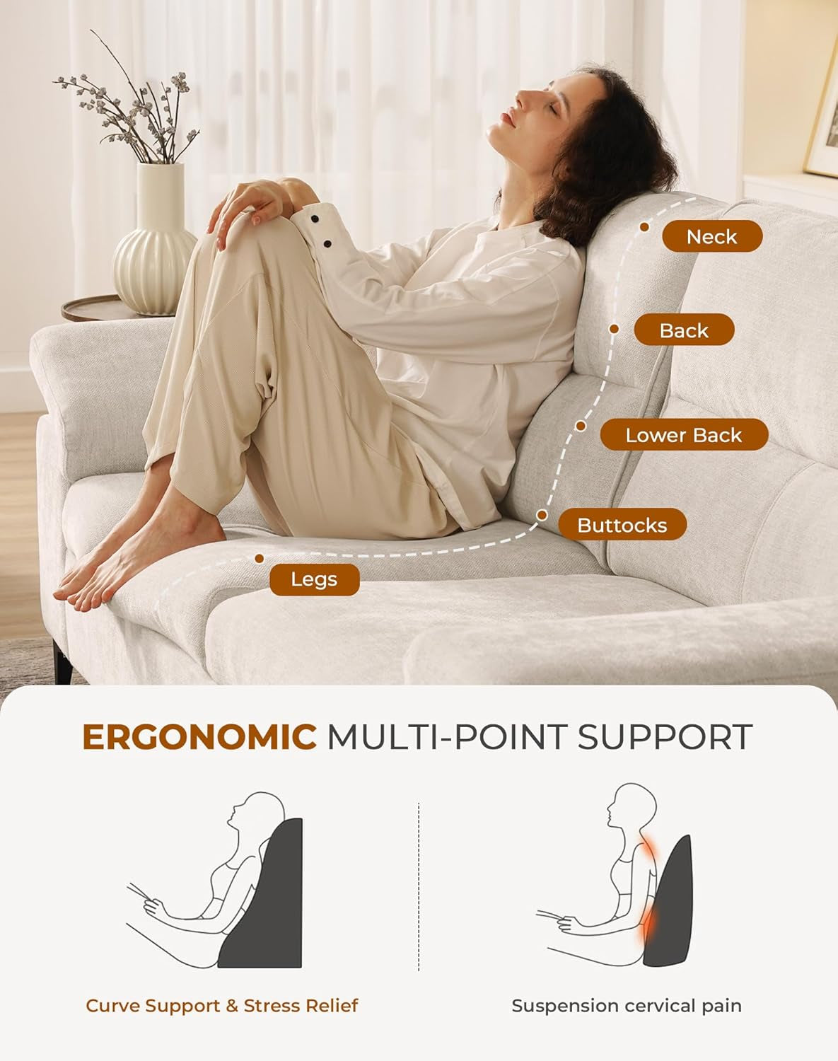 88.97" Modern Couches for Living Room, Deep Seat Sofa with 8”Cushion, Comfy 2-Seater Chenille Loveseat Sofa with Convertible Armrest, Removable Sofa Cover, High Leg (Beige)