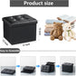 Storage Ottoman Folding Foot Rest Stool, Leather Footstool Bench, Short Ottoman Stool, Storage Foot Rest Store, Books (Black, 17" D X 13" W X 13" H)
