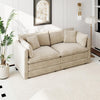 Modular Sectional Sofa Modern Convertible Loveseat Couch,77.16 Inch Deep 2-Seater Sofas Comfy Chenille Cloud Sofas and Couches with Pillows for Living Room Apartment（Camel）