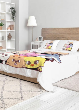 Queen Size Soundwave Comforter Set with 2 Pillowcases - Youth Bedroom Bedding Decor SC00049-005