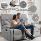 Reclining Loveseat Double Recliner Couch, Anti-Scratch RV 2 Seater Wall Hugger Recliner Chair Set for Living Room, RV, Home Theater(Loveseat, Gray)
