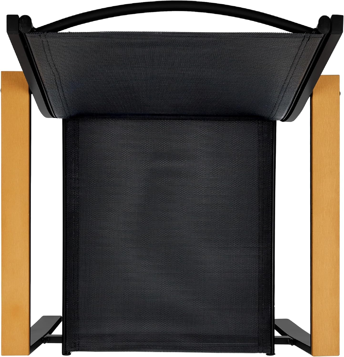 4-Piece Outdoor Textilene Patio Conversation Set, Backyard Furniture W/Loveseat, Coffee Table, Steel Frame - Black/Black