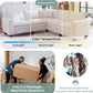 97" 5-Seat Modular Sectional Sofa, Convertible L-Shaped Comfy Cloud Couch with Armrest Storage and Two Pillows for Living Room, Bedroom, Apartment, Beige