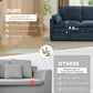 89" Cloud Modern Sofa, Comfy 3-Seater Couch W/Pillows, Pocketed Spring Seats, Plush Foam Cushions, Chenille Fabric Removable Cover, Soft Upholstered Living Room Furniture Home Apartment, Blue | Ultra Soft Cushions, Dual-Layered Cushion, Pocket Spring, Cloud Comfort, Premium Chenille
