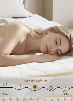 12-Inch Queen Hybrid Mattress with Memory Foam and Pocket Springs for Enhanced Pressure Relief and Motion Isolation, Medium Firmness, CertiPUR-US Certified