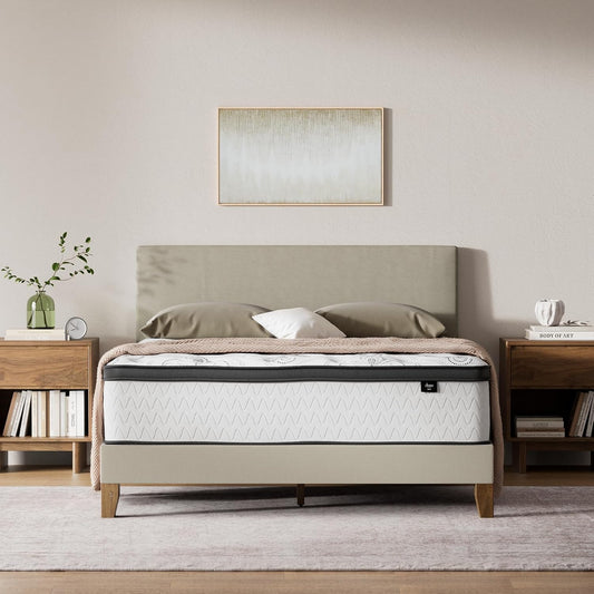 Chime Hybrid Full 12" Mattress with Gel Memory Foam, Medium Firm, Pressure Relief, Fiberglass Free Mattress in a Box