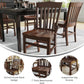 Hercules Series School House Back Mahogany Wood Dining Chair, Traditional Elegant Wood Restaurant Chair, Walnut Wood