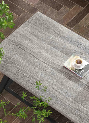 Rustic Industrial Coffee Table with Storage, Modern 47-Inch Rectangle Design in Light Grey for Living Room