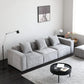 Luxury Modular Sectional Living Room Sofa Set, Modern Minimalist Style Couch with Ottoman and Chaise, L-Shape, Grey