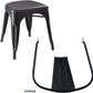 Metal Dining Chairs, Matte Black, 1 Count (Pack of 4)