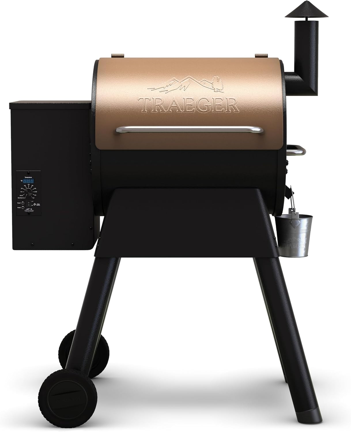 Grills Pro 22 Wood Pellet Grill & Smoker, Electric Pellet Smoker Grill Combo, 6-In-1 BBQ Versatility, 572 Sq. In. Grilling Capacity, Meat Probe, 450 Degree Max Temperature, 18LB Hopper, Bronze