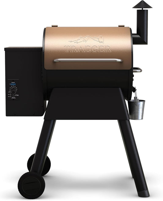 Grills Pro 22 Wood Pellet Grill & Smoker, Electric Pellet Smoker Grill Combo, 6-In-1 BBQ Versatility, 572 Sq. In. Grilling Capacity, Meat Probe, 450 Degree Max Temperature, 18LB Hopper, Bronze