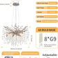 Modern Tree Branch Crystal Chandelier Luxury Silver Crystal Pendant Lighting 23.6" Contemporary 8-Light Chandeliers for Dining Room Kitchen Bedroom Living Room