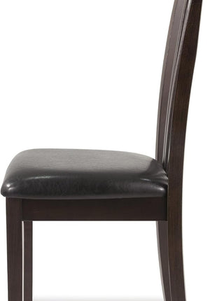 Signature Design by Ashley Hammis Rake Back Dining Chair Set, Dark Brown Finish, Pack of 2