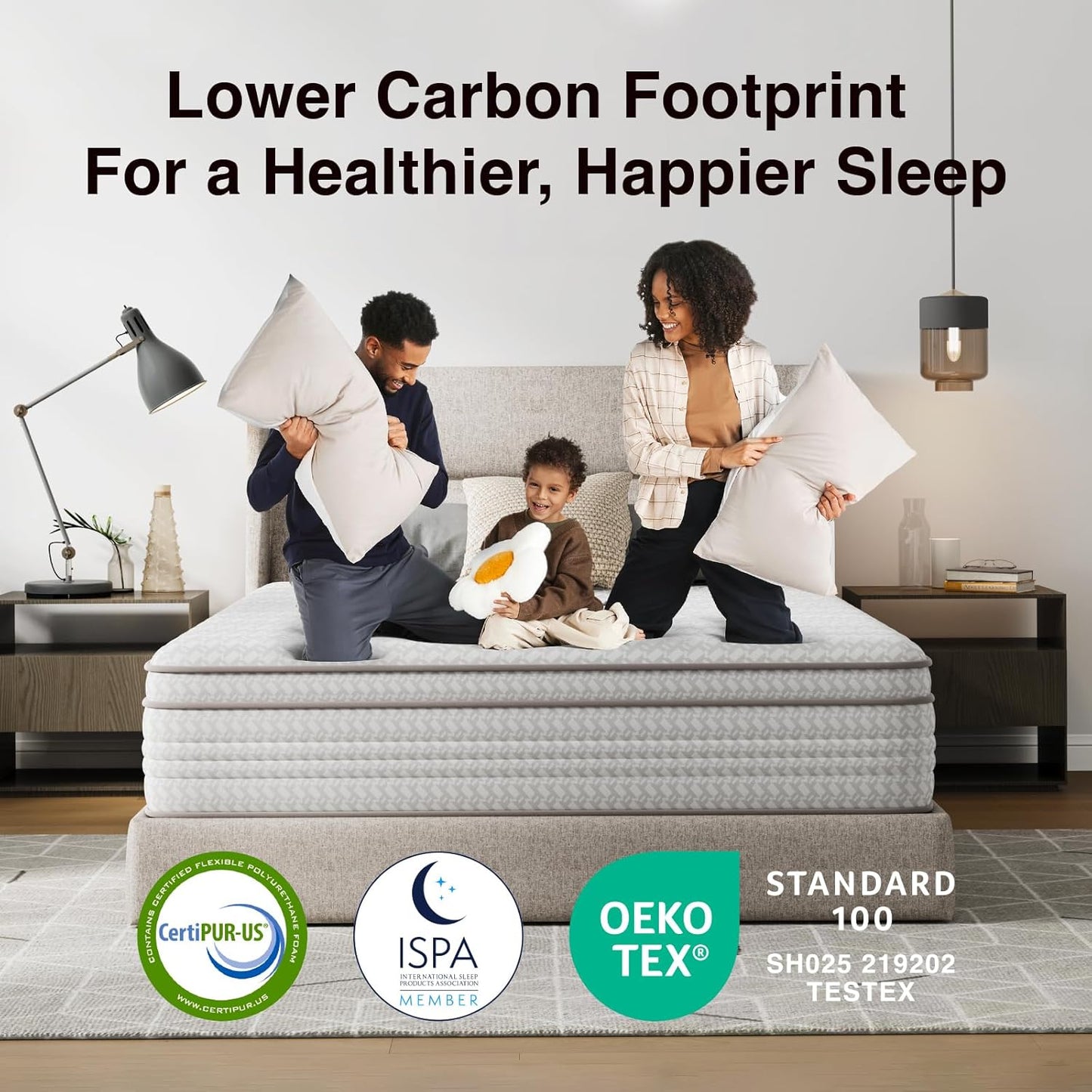 10 Inch Full Size Mattress in a Box, Hypoallergenic & Back Pain Relief, Hybrid Full Mattresses with Smarts Coils, Fiberglass Free Certipur-Us Certified Colchones No Box Spring Needed