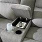 Carrigan Lane Classic Manual Pull Tab Dual Sided Reclining Loveseat with Console and Storage, Gray