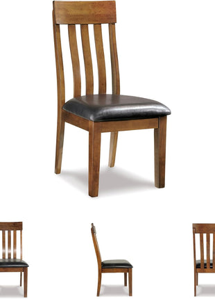 Signature Design by Ashley Ralene Medium Brown Rake Back Dining Room Chairs, Set of 2
