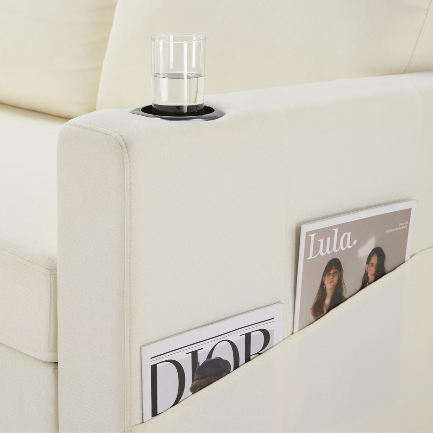 84 Inch Sectional Sleeper Sofa with Pull Out Bed Convertible 2 in 1 Couch with Storage Chaise & USB Charging Comfy L Shaped Modular Couches for Living Room Apartment(2 Box)