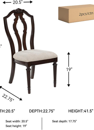 Signature Design by Ashley Lavinton Traditional Upholstered Dining Chairs in Tan - Set of 2