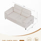 71.25" Modern Sofa Couch for Living Room, Deep Seat Sofas with 8”Cushion, Comfy 2-Seater Chenille Loveseat with Convertible Armrest, Removable Sofa Cover, High Leg (Beige)