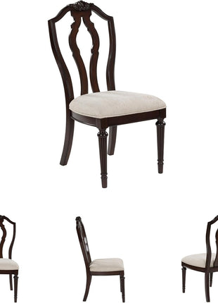 Signature Design by Ashley Lavinton Traditional Upholstered Dining Chairs in Tan - Set of 2