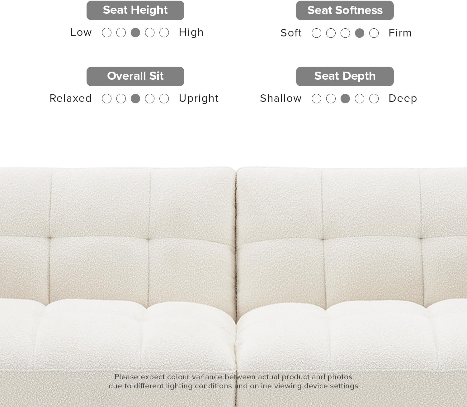 76.4" Futon Sofa Bed, Couch, Loveseat, Sleeper Sofa, Mid Century Modern Futon Couch, Sofa Cama, Couches for Living Room (Aaron, Pearl White Boucle)