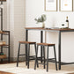 Bar Stools, Set of 2 Bar Chairs, 23.6 Inch Saddle Stools, Kitchen Counter Seat with Footrests, Industrial Barstools for Dining Room, Kitchen, Counter, Rustic Brown and Black BF02MD01
