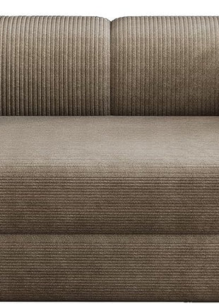 Luxurious 78.8" Convertible Corduroy Sleeper Sofa Bed - Modern Camel Loveseat with Silver Frame for Elegant Living Spaces