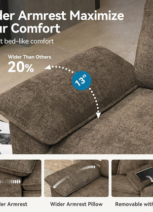 Oversized Chenille Sofa and Loveseat Set - Modern Cloud Sectional Design for Elegant Living Spaces