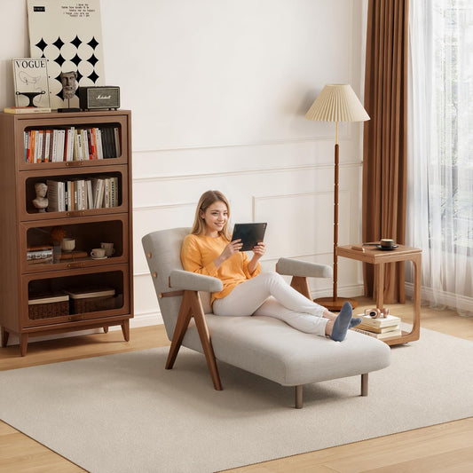 3-In-1 Sleeper Chair for Reading,Convertible Sofa Pull Out Couch Bed for Adults,Adjustable Backrest,Space-Saving,Fit for Living Room, Bedroom Office(W31.2X31.8Hx31.8D Inch)