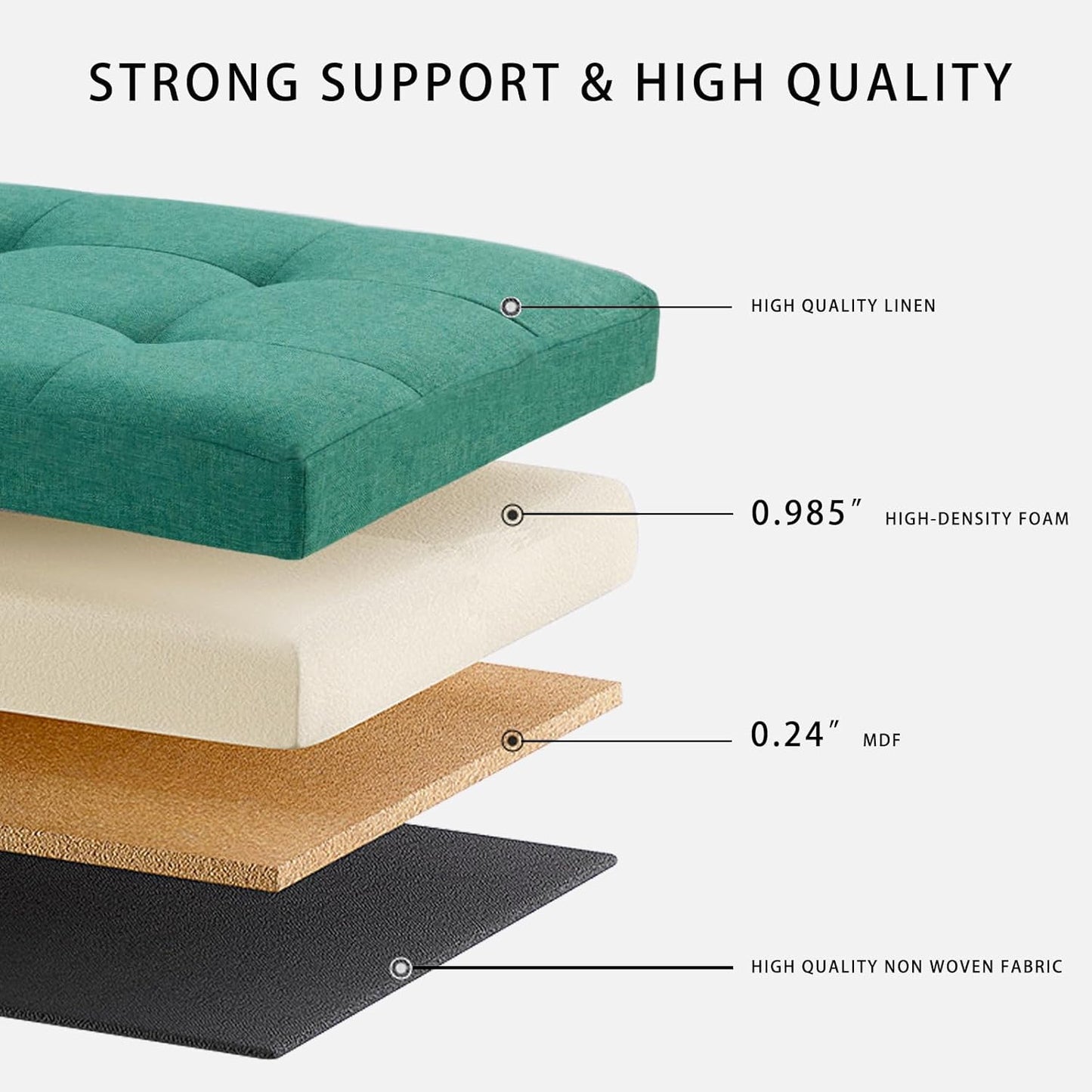 31.5 Inches Ottoman with Storage, Folding Ottoman Bench Small Foot Rest Stool, Bedroom Bench with Flipping Lid, Linen Black