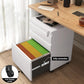 Mobile File Cabinet for Home Office, Lockable 3 Drawer Filing Cabinet with Wheels for A4-Size/Letter-Size/Legal-Size, Fully Assembled except Casters, White