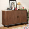 55" Sideboard Buffet Cabinet with Storage, Sliding Door & Adjustable Shelf, Modern Accent Coffee Bar Console Table for Kitchen, Entryway, Walnut