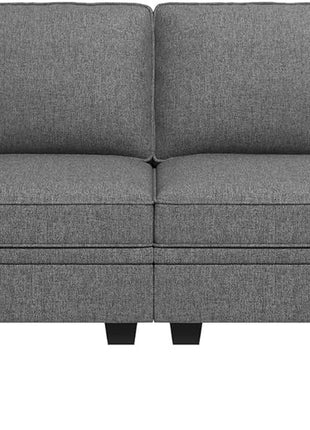 Stylish Grey U-Shaped Convertible Sectional Sofa with Storage – Ideal for Compact Living Spaces