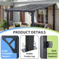 8'X 10' Premium Gazebo with Aluminum Top Frame & Polycarbonate Panel, Wall Mounted Gazebos Pergola, Outdoor Patio Lean to Gazebo, Awnings with Sloped Roof, for Backyard, Porch, Deck