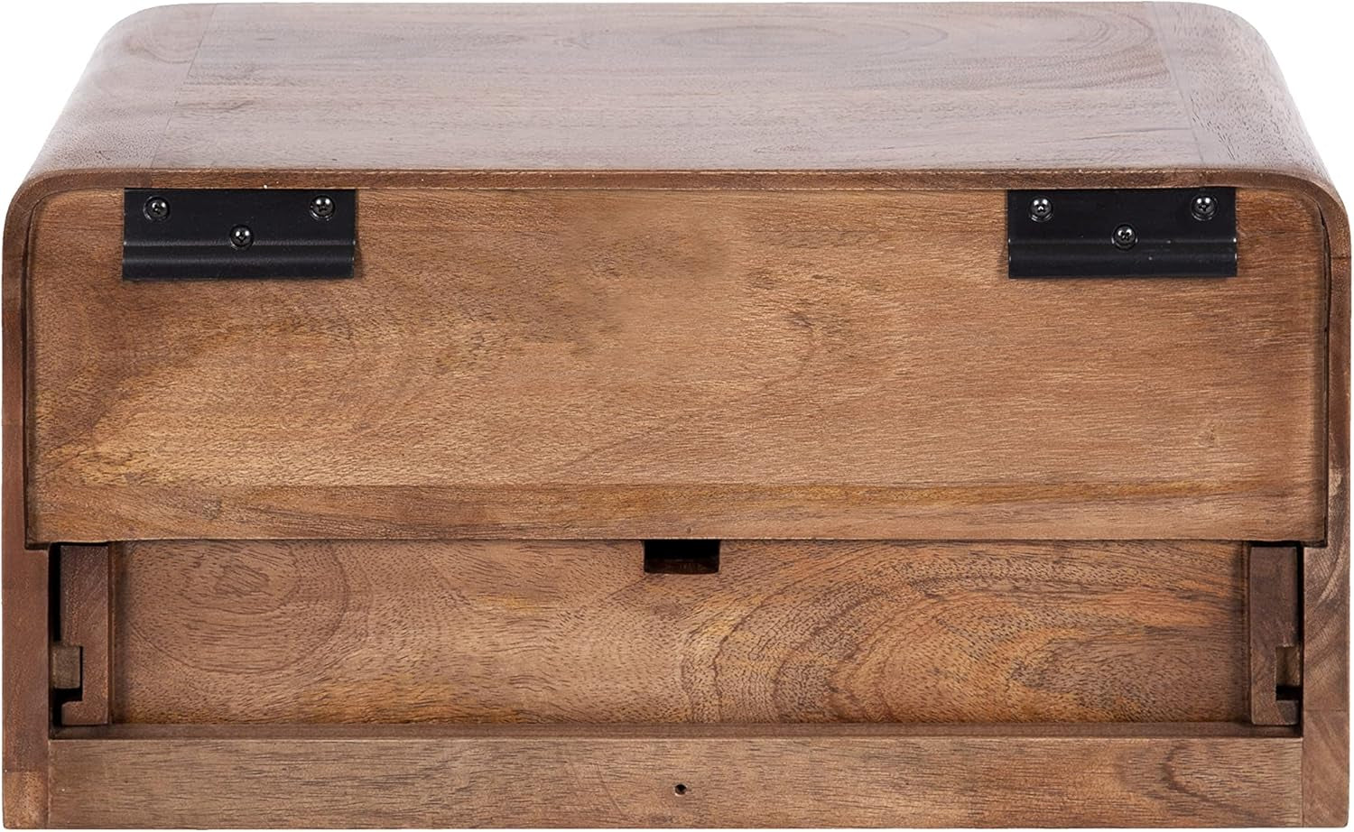 Kato Modern Wood Floating Side Table with Drawer; 18 X 10 X 9; Walnut Brown; Contemporary Wooden Floating Nightstand for Bedroom Bedside Table