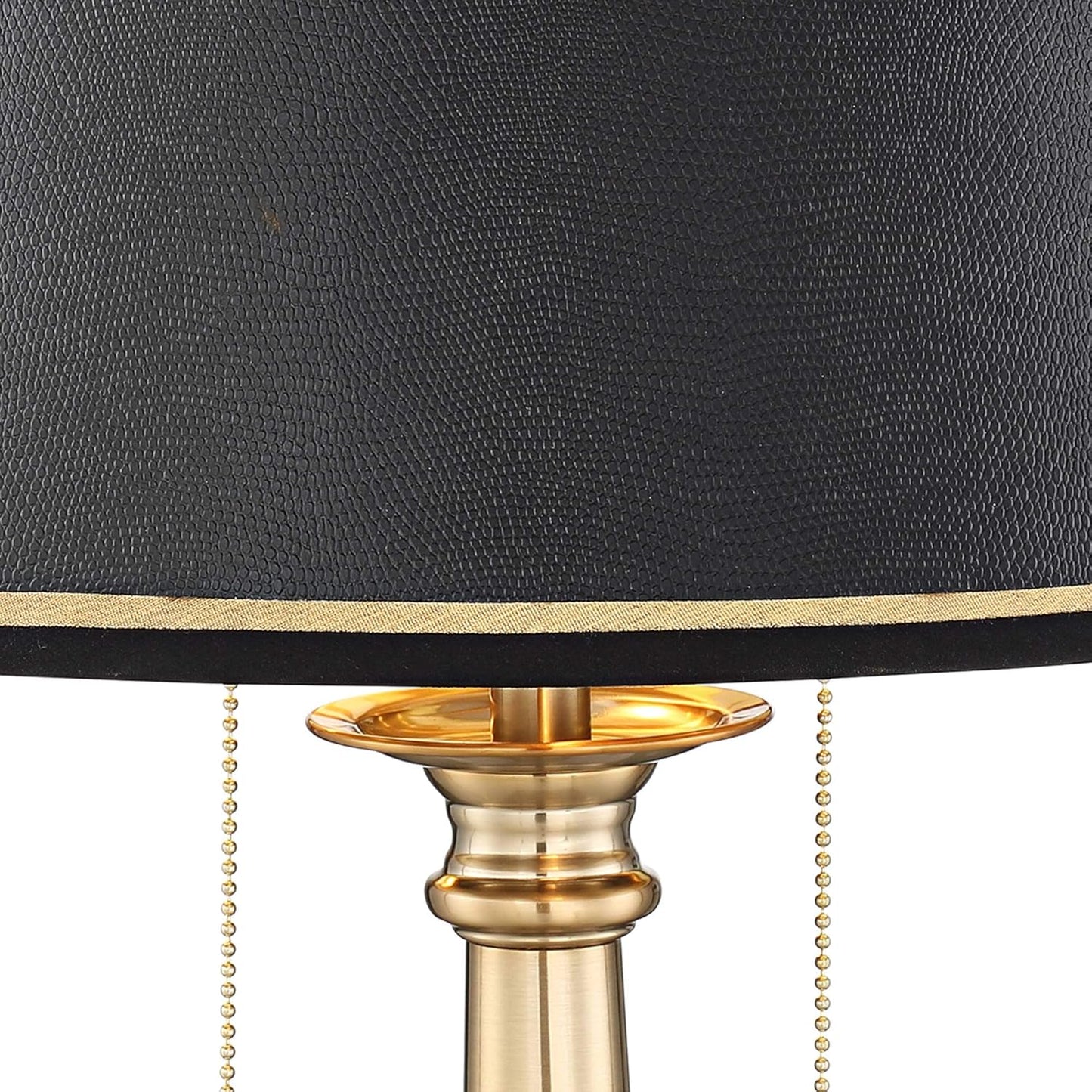 Georgetown 28 1/2" Tall Traditional Table Desk Lamp with USB Charging Ports A+C Warm Brass Steel Black Gold Trim Drum Shade for Living Room Bedroom Nightstand Bedside Office House