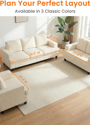 Chic 6-Piece Chenille Sectional Sofa Set for Comfortable Gatherings and Modern Living Decor