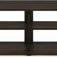 NELLY TV Stand, 3-Tier Entertainment Center with Open Shelves Storage, TV Console for TV up to 50 Inch, Soft Edges, for Living Room, Bedroom, Dark Brown