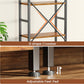 Triple Bookshelf, Bookcase with 11 Open Display Shelves, Wide Book Shelf Book Case for Home & Office, 4 Tier, Rustic Brown