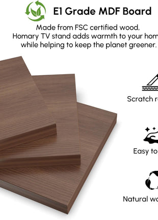 Extendable Walnut TV Stand for Living Room - Minimalist Media Console with Three Drawers and Adjustable Design for TVs up to 110 Inches