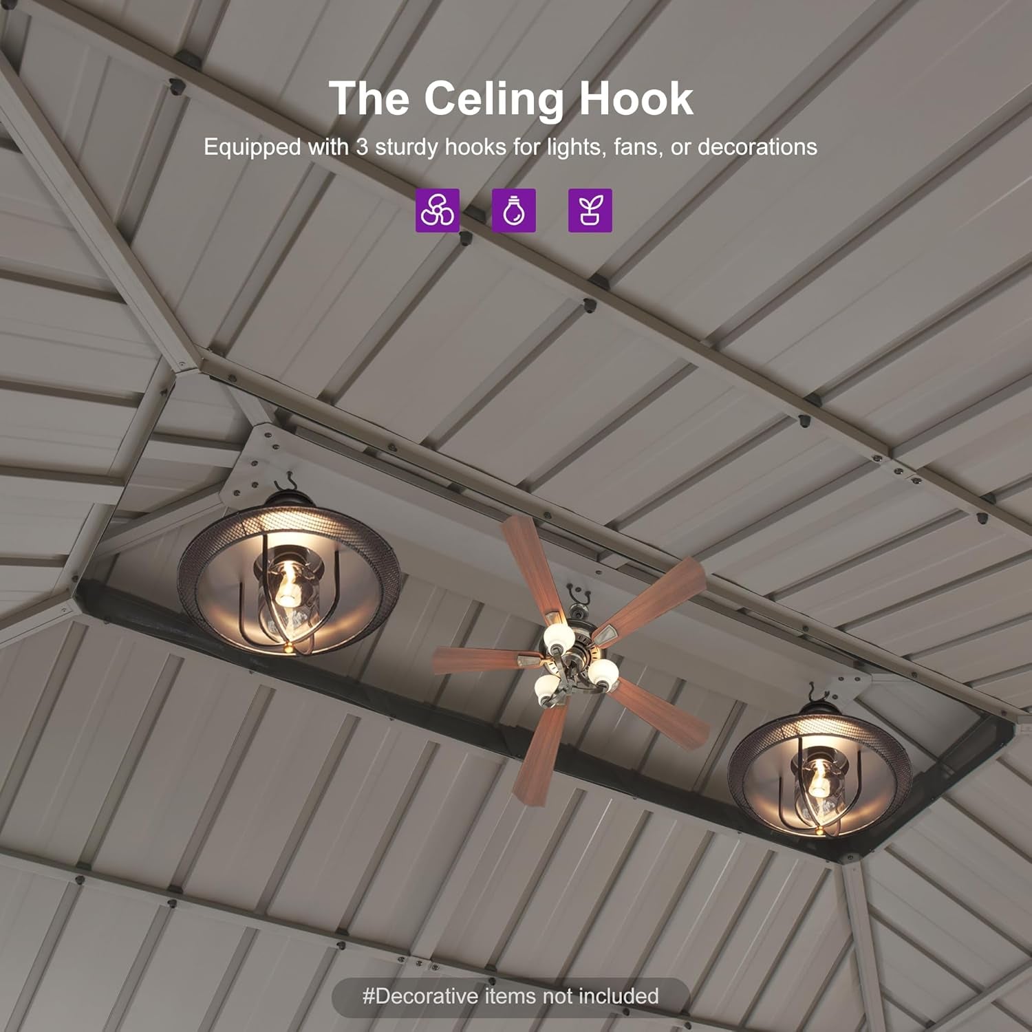 10' X 10' Hardtop Gazebo, Champagne Outdoor Aluminum Gazebo with Galvanized Steel Double Roof, Curtains and Netting for Patio Lawn and Garden