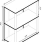JAYA Simple Design 3-Tier Bookcase / Bookshelf / Display Rack, Plastic Tubes, Walnut