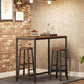Bar Stools, Barstools Set of 2,Counter Height Barstools, 24.8" Bar Stools for Kitchen Island, Industrial Bar Chairs, for Dining Room, Kitchen, Bar, Rustic Brown and Black BF07BY01G1