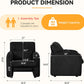 Modern Accent Chair, Comfy Upholstered Corduroy Armchair, Stylish Lounge Reading Chair for Living Room, Bedroom, Black