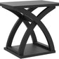 End Side Table Set of 2, Modern End Table with Storage Shelf, X-Design Side Table Living Room