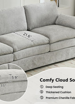 2-Piece Chenille Sofa Set for a Comfortable and Inviting Living Room Experience