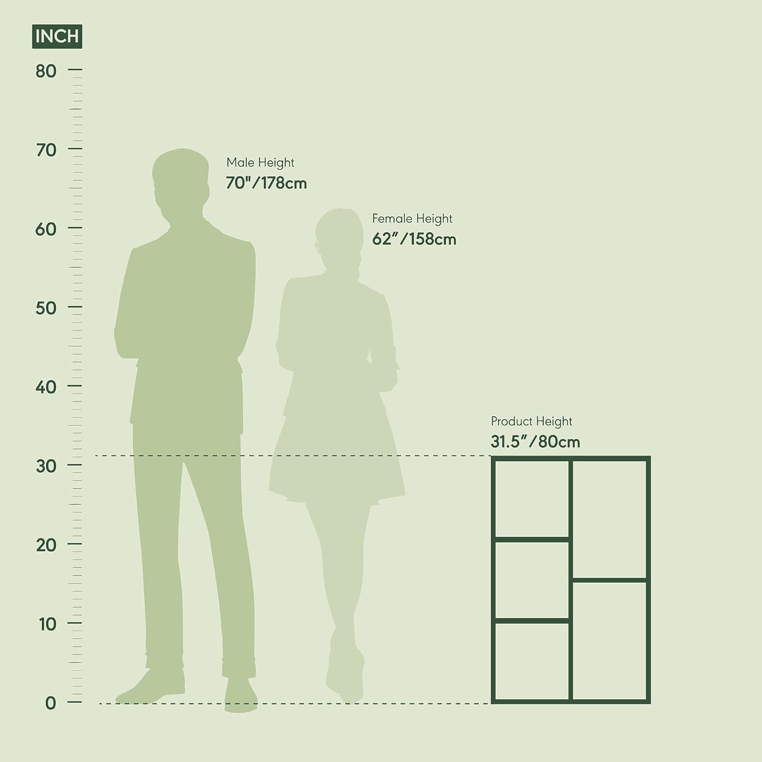 LUDER Book Shelf, 5-Cube Bookshelf, Reversible Bookcase, 9.4 X 19.5 X 31.5, for Living Room, Bedroom, Home Office, White