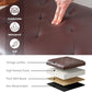 Faux Leather Storage Ottoman Bench Rectangle 24 Inch Foot Rest Ottomans (Brown)
