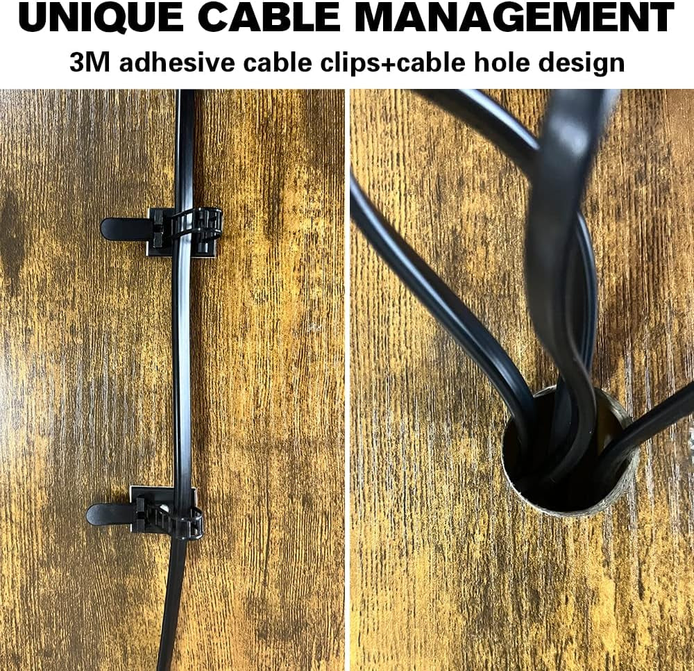 Electric Standing Desk, 63 * 30 Inches Adjustable Height with 4 Drawers, Double Storage Shelves Stand up Desk, Home Office Workstation Sit Stand up Desk (Rustic Brown)